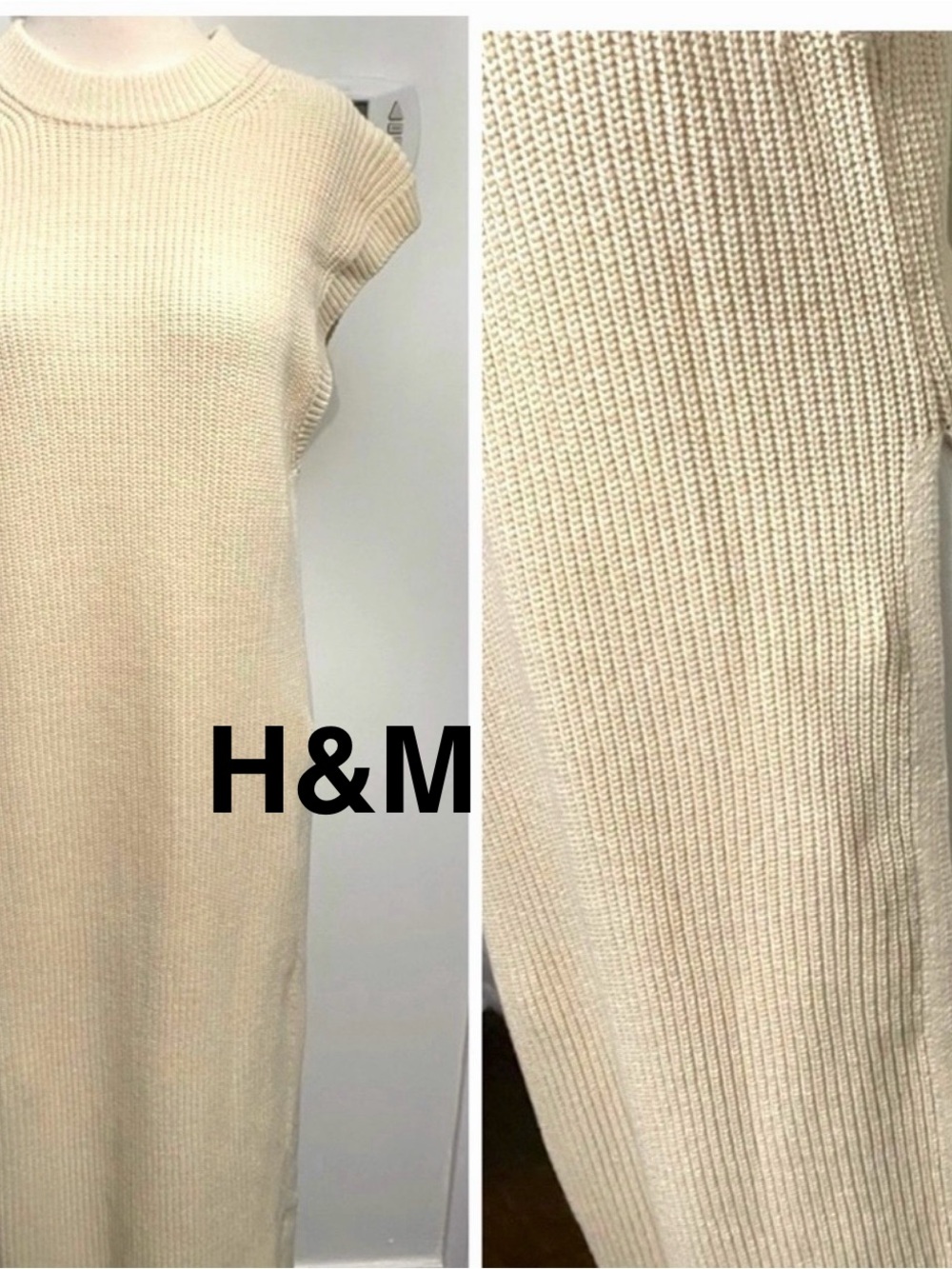 H&M Rib Knit Dress/Long Sweater - Size S